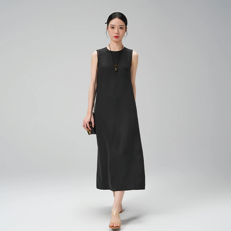 序缇『山川春暝』春夏新款新中式女装桑蚕丝连衣裙H86-7835