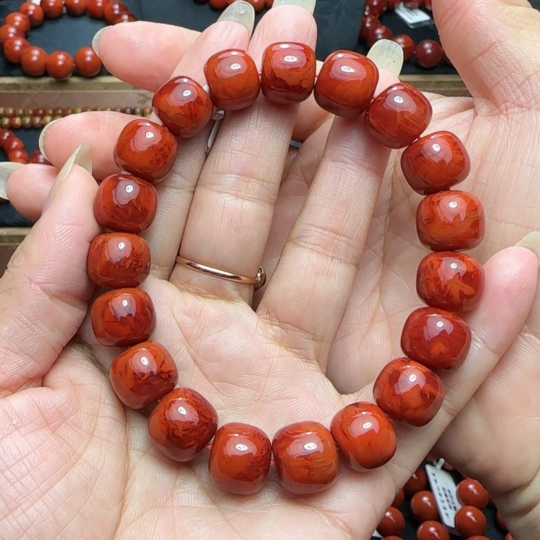 经***山南红玛瑙未镶嵌手串
