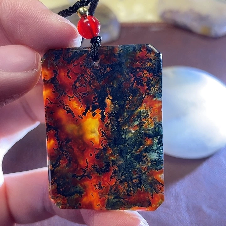 半***烟玛瑙/玉髓颈饰未镶嵌