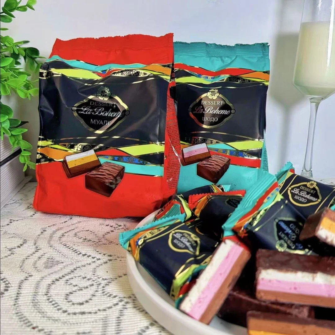 俄罗斯进口涅夫斯基舒芙蕾慕斯巧克力夹心200g/袋