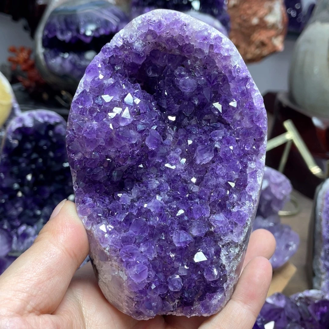 珠宝半成品银S925镶嵌紫晶捡漏