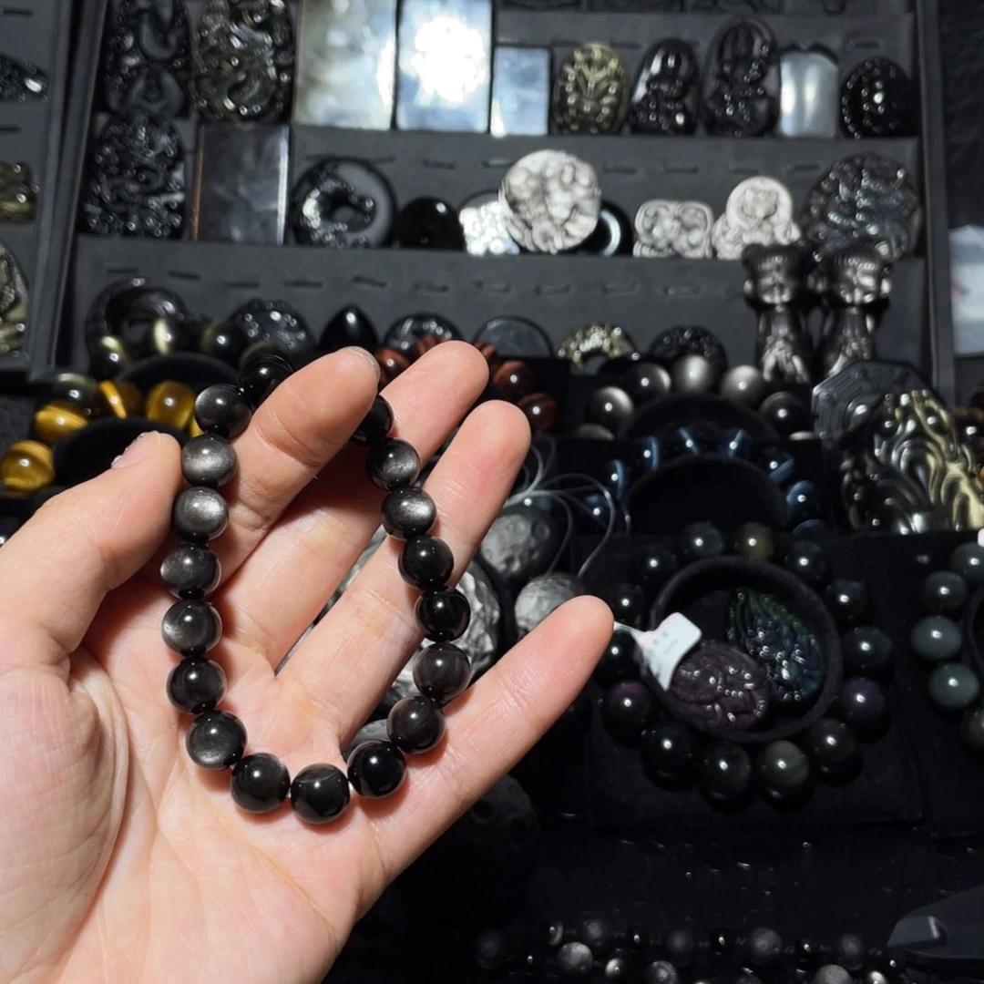 梦***惊黑曜岩未镶嵌珠宝奇石