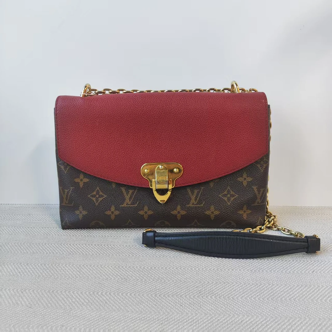 95新 LouisVuitton/路易威登 09-50红色老花链条包