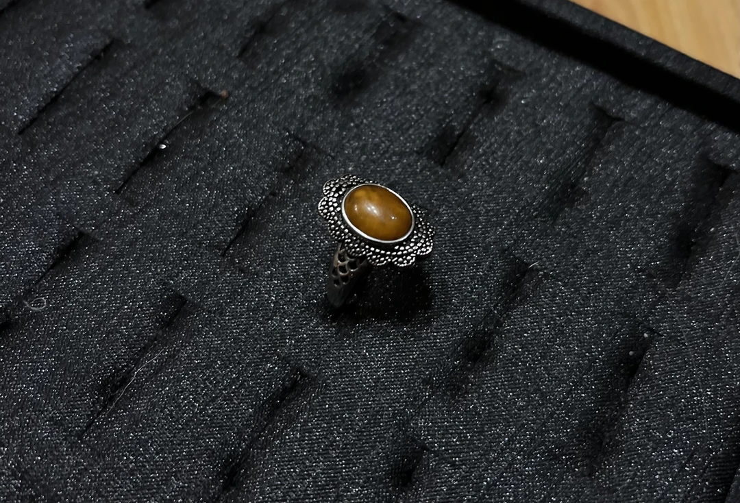 合金亚克力戒指 央宗同款简约戒指