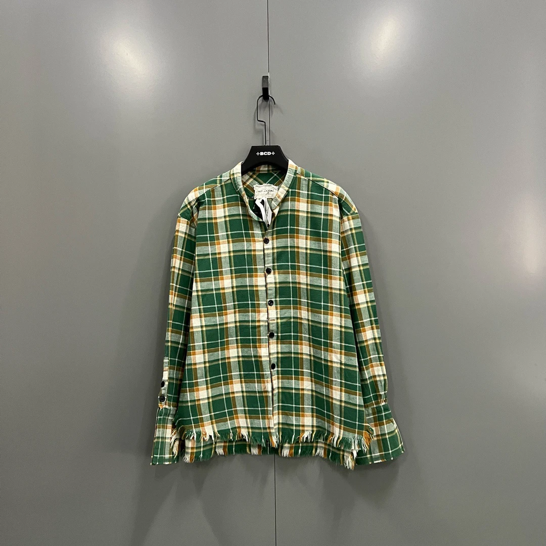 95新 maje 724 GREG格纹长袖衬衫 009527