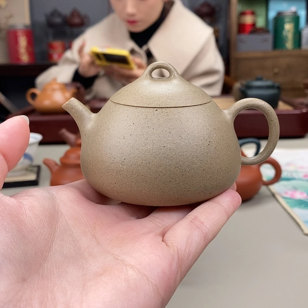 茶壶紫砂黄金段高温冬心秦权半手140cc