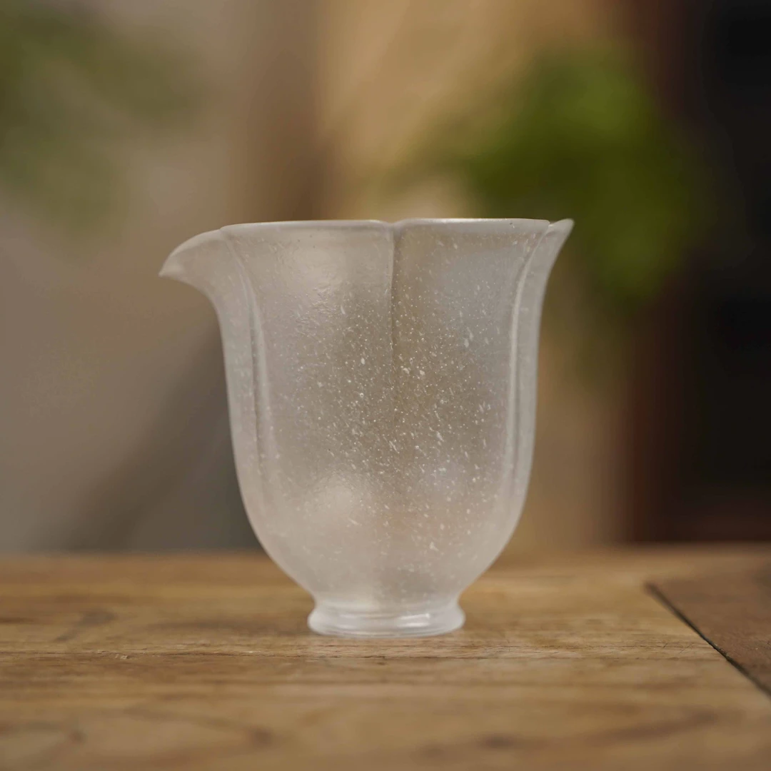 【陶珊居】冰透白花颜-心缘堂琉璃-公道杯（心缘0015）