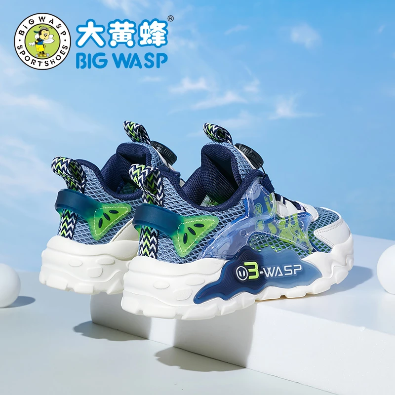 大黄蜂童鞋儿童跑鞋新款薄款夏季网面防滑白童鞋透气运动跑步鞋子