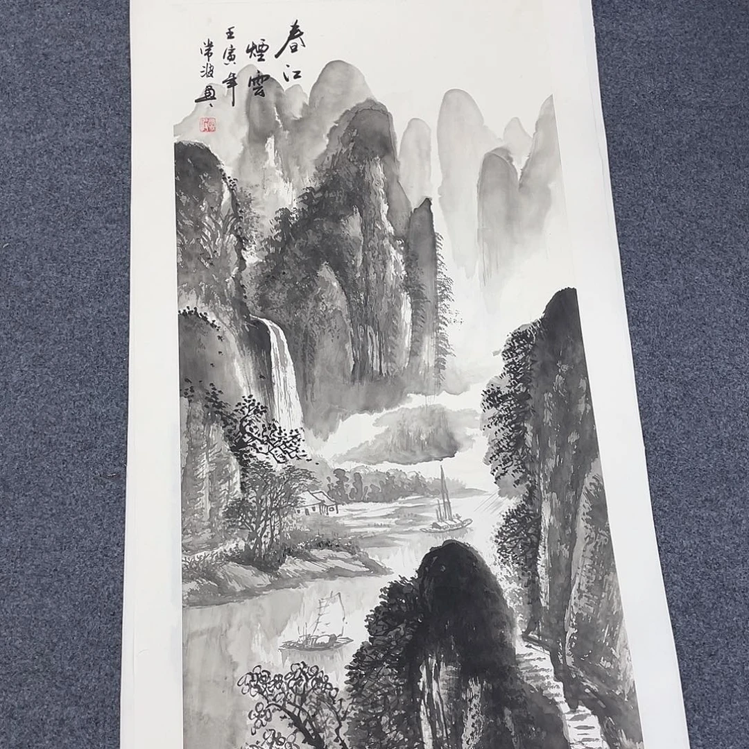 国画国画作品小姐姐放漏中