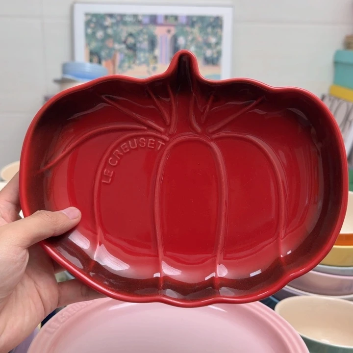 瓷片微瑕1个9英寸南瓜盘