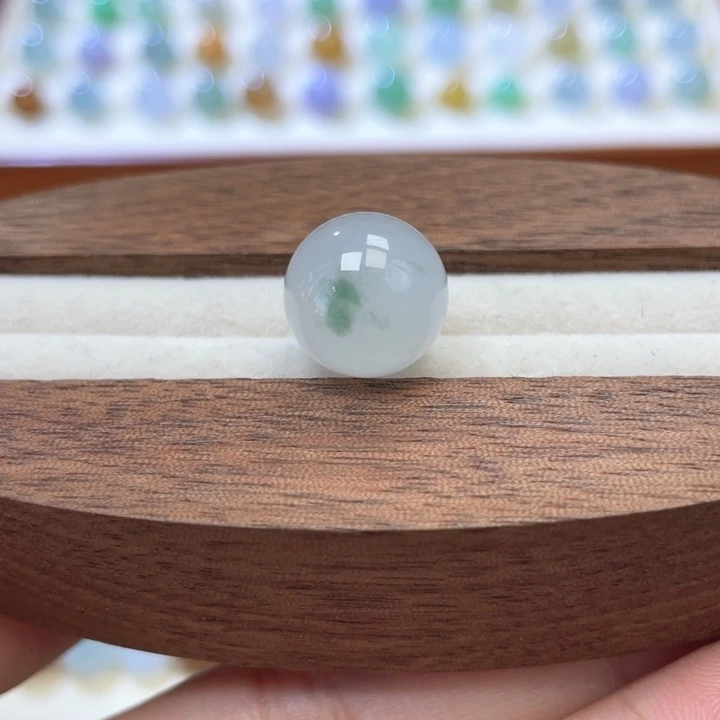 散珠翡翠特色飘花圆珠卡12.7mm