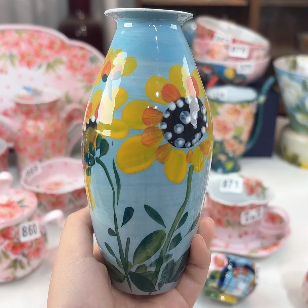 景德镇手绘高温釉下彩陶瓷茶具