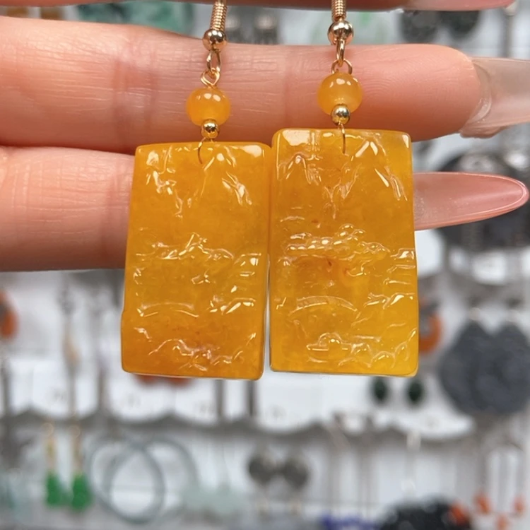 【闪购商品】翡翠耳饰银S925镶嵌优化处理