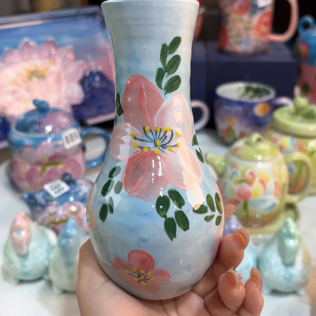 景德镇手绘高温釉下彩陶瓷茶具