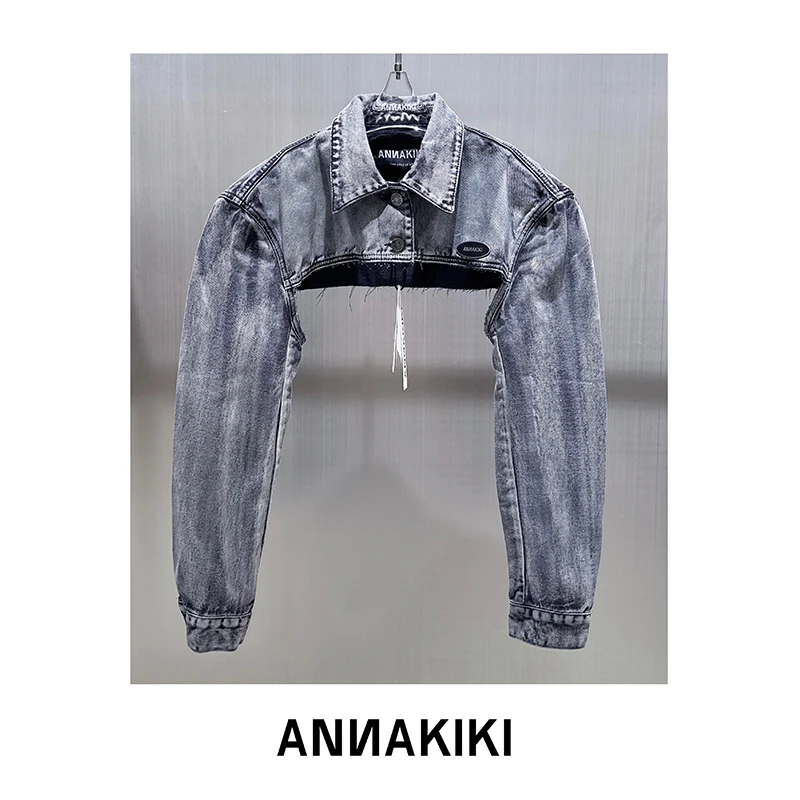 ANNAKIKI炒色超短牛仔外套 3C2A0614H614