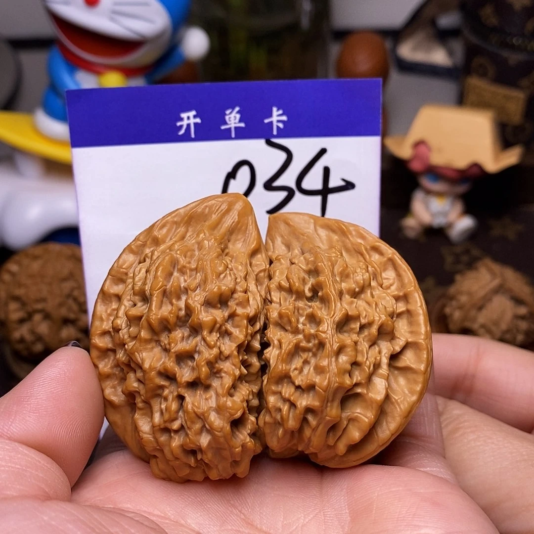 吊坠桃核文玩核桃官帽半壁69微修n