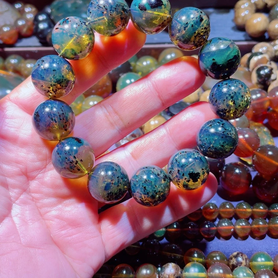 琥珀未镶嵌手链天然