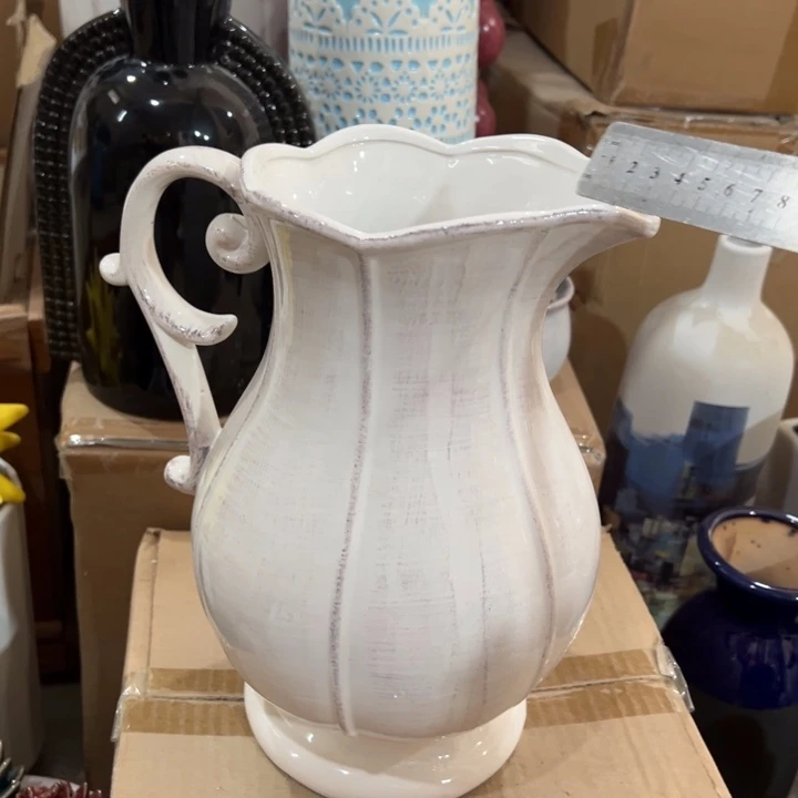 陶瓷花瓶摆件外贸出口（微瑕）高27口12公分