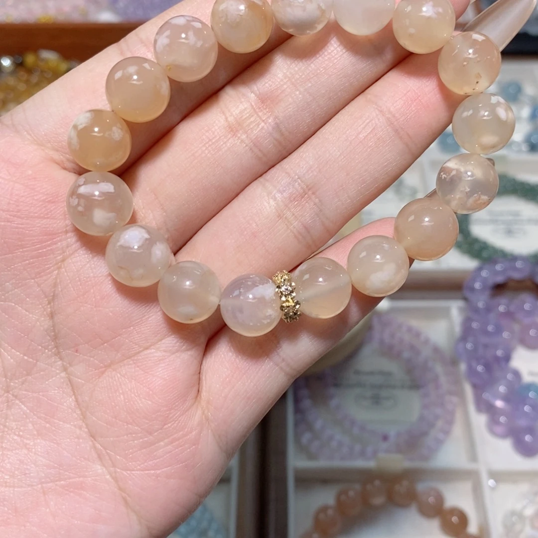 未镶嵌手链水晶樱花玛瑙