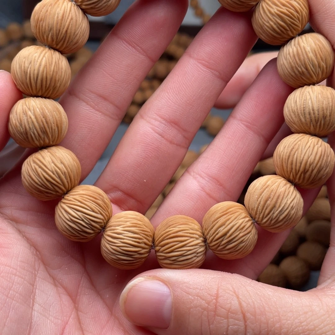 猴头核桃手串金丝