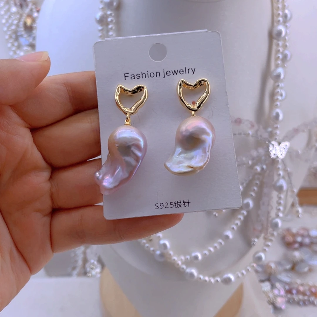 未镶嵌耳饰淡水珍珠এ****༊