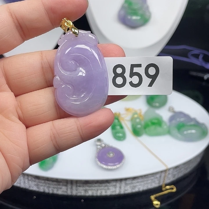 翡翠未镶嵌颈饰赠链