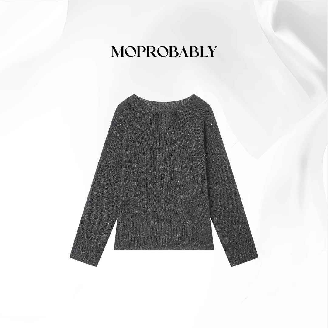 Moprobably贝贝「洱海回忆」"绵羊毛"时尚百搭套头毛衫B5376119