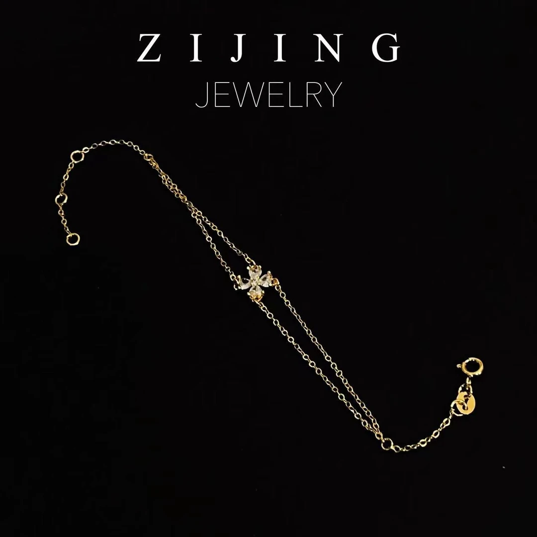 925银合成锆石手链 CC3648 高定轻奢 925手链15+1+1CM