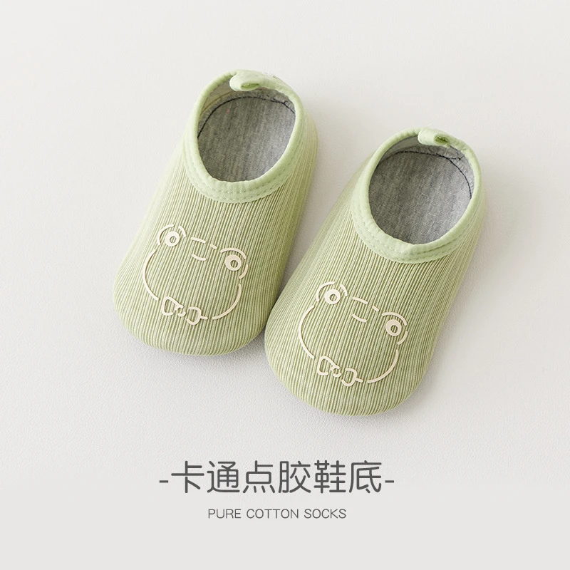 婴儿宝宝薄款夏季透气软底卡通不掉跟包跟纯棉地板袜儿童春夏款A