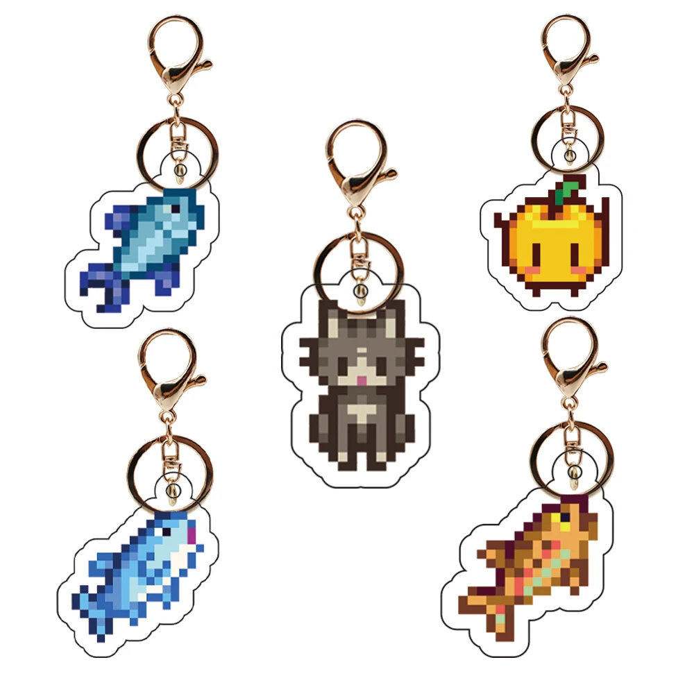 新款星露谷物语钥匙扣Stardew Valley亚克力挂件DIY装饰像素游戏