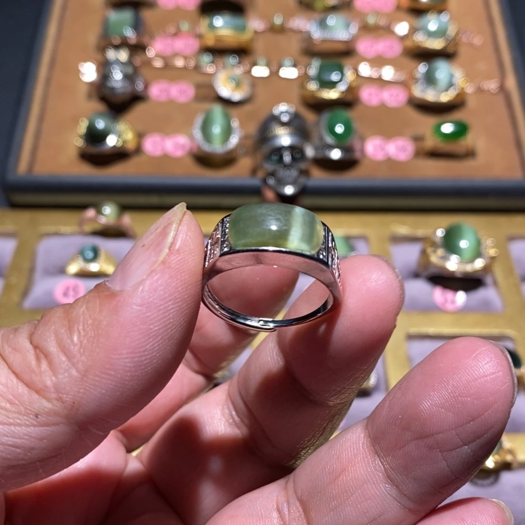 和田玉（碧玉）戒指未镶嵌