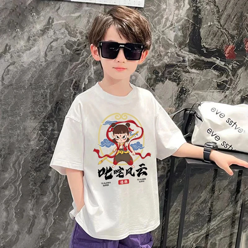 纯棉儿童装男童短袖t恤夏装2025年新款夏款男孩中大童夏季上衣潮t