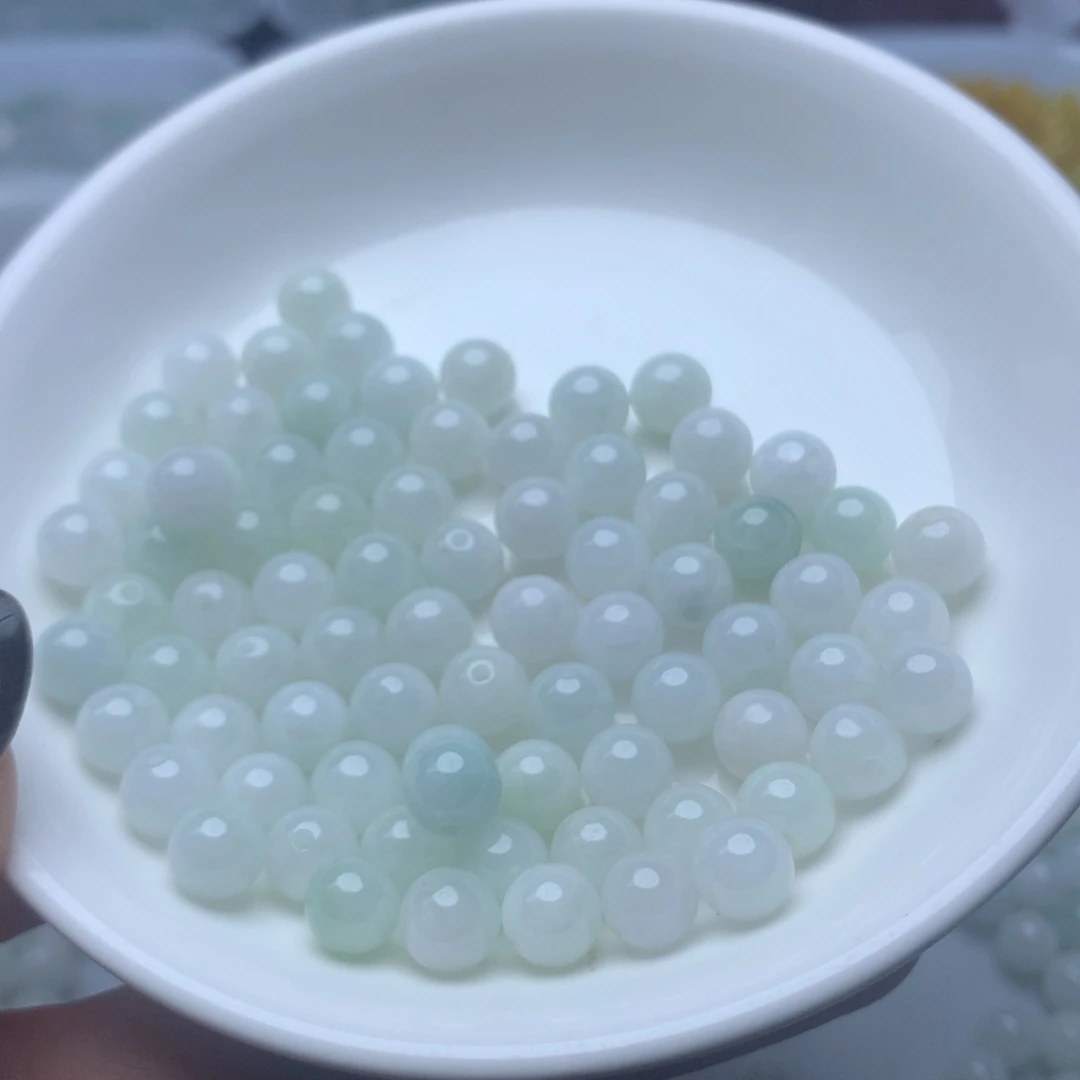 散珠翡翠卡5*7.5冰绿白50个