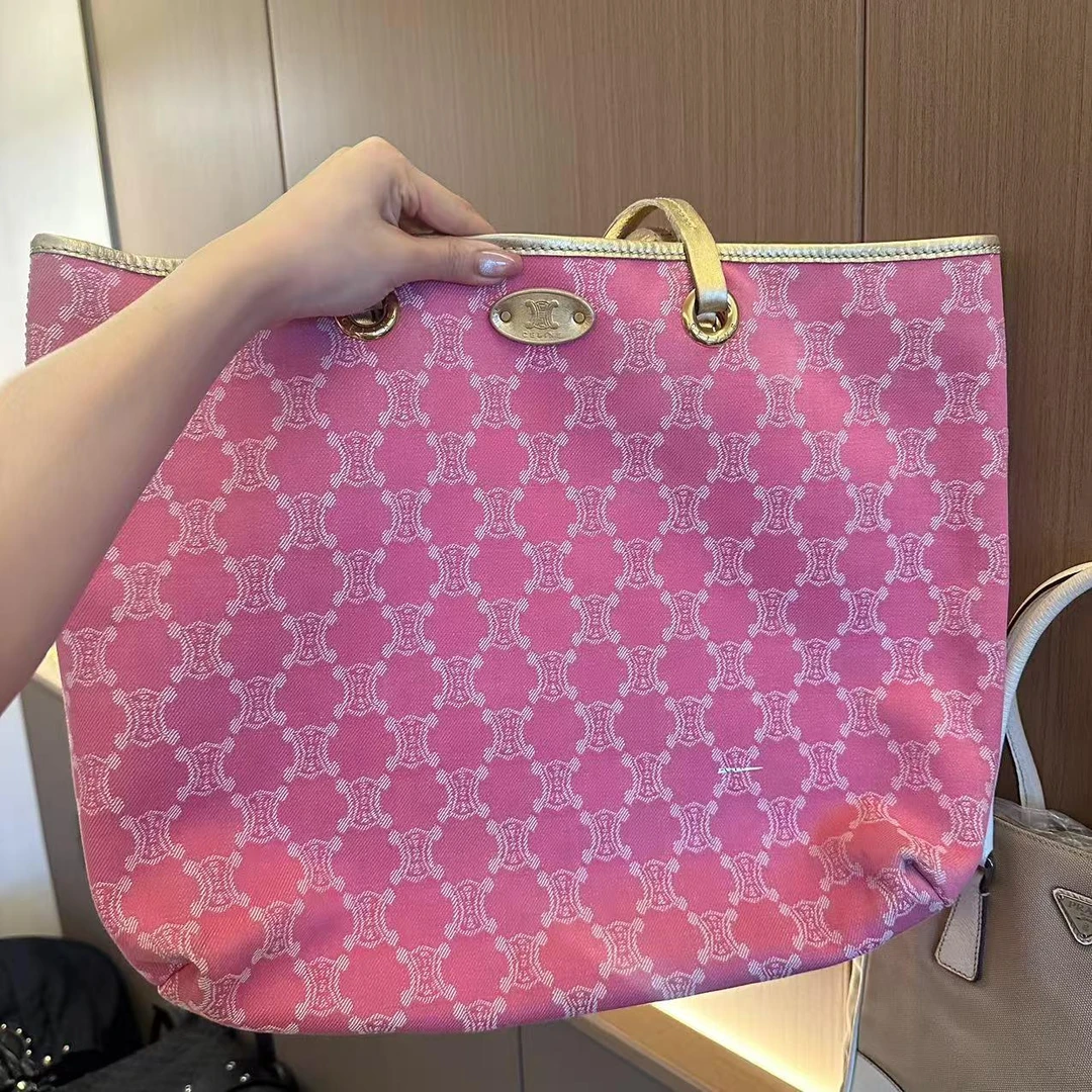 95新 Celine/思琳 赛琳 粉色托特/二奢包包