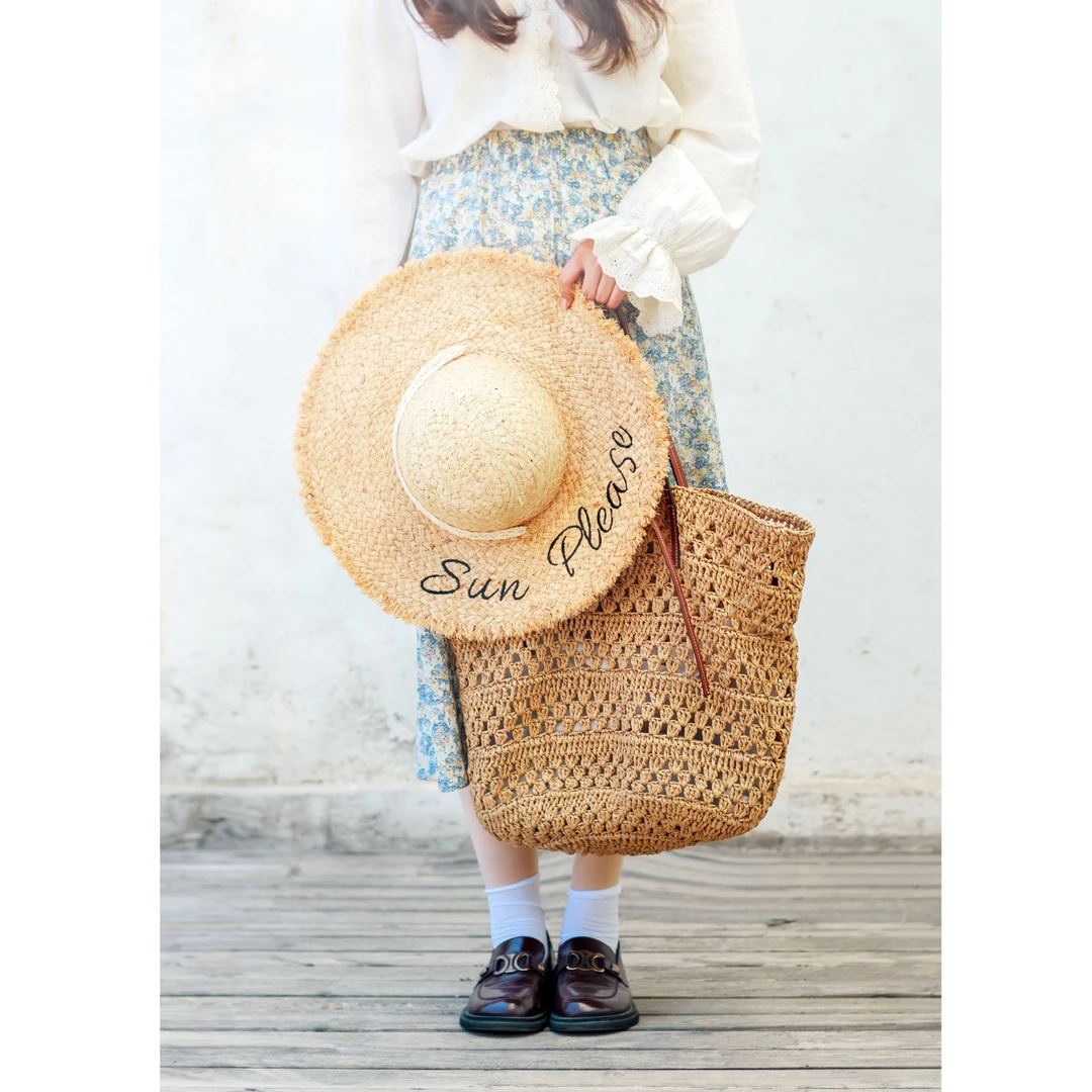 夏季镂空草编包女单肩包手提包大号托特包女包编织文艺休闲