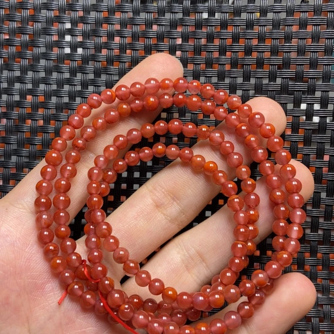 南红玛瑙未镶嵌手链4+’mm