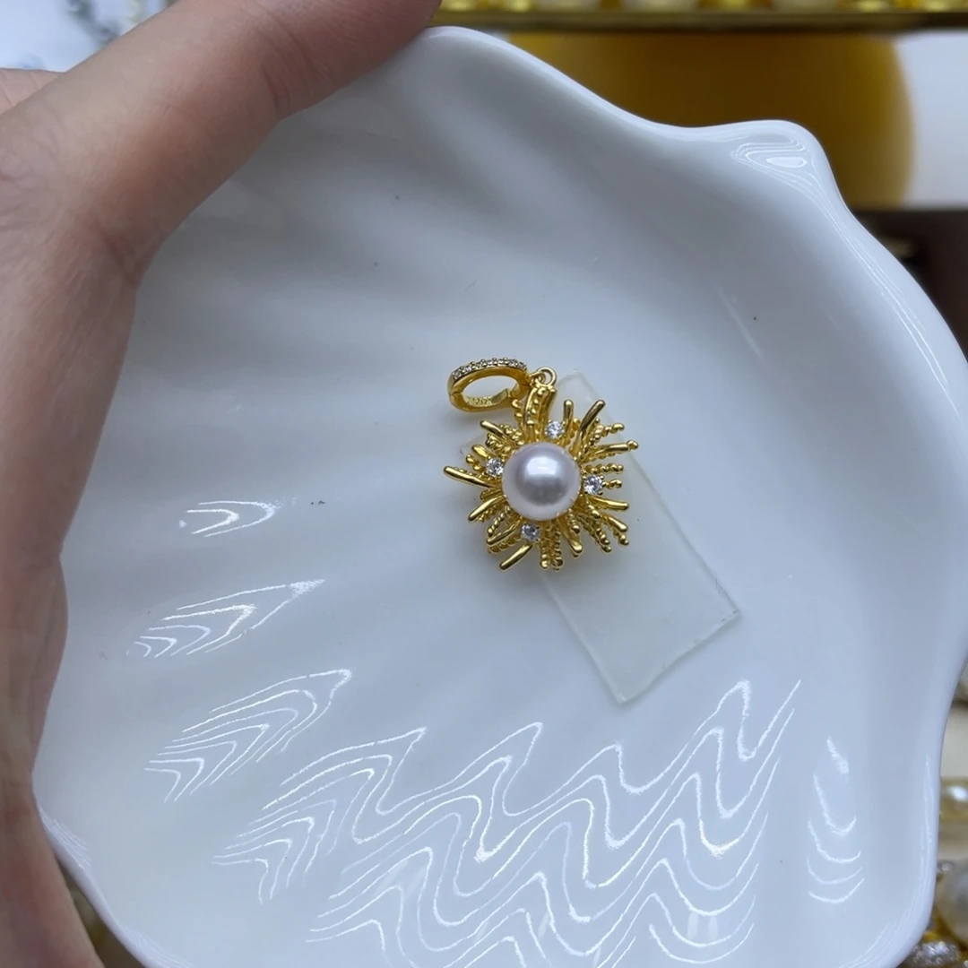 海水珍珠颈饰银S925镶嵌