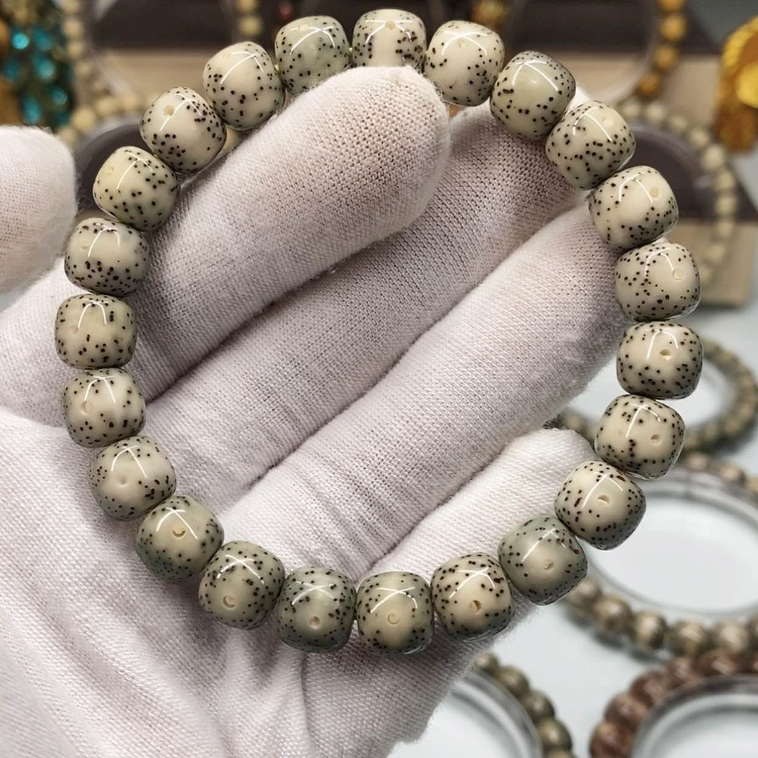 【闪购商品】星月菩提手串9×10一物一图原生态同枝绿包白一线天