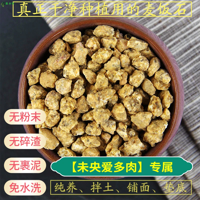 【未央爱多肉  专属】水洗精筛软麦饭石拌土绿植花卉多肉种植用铺面