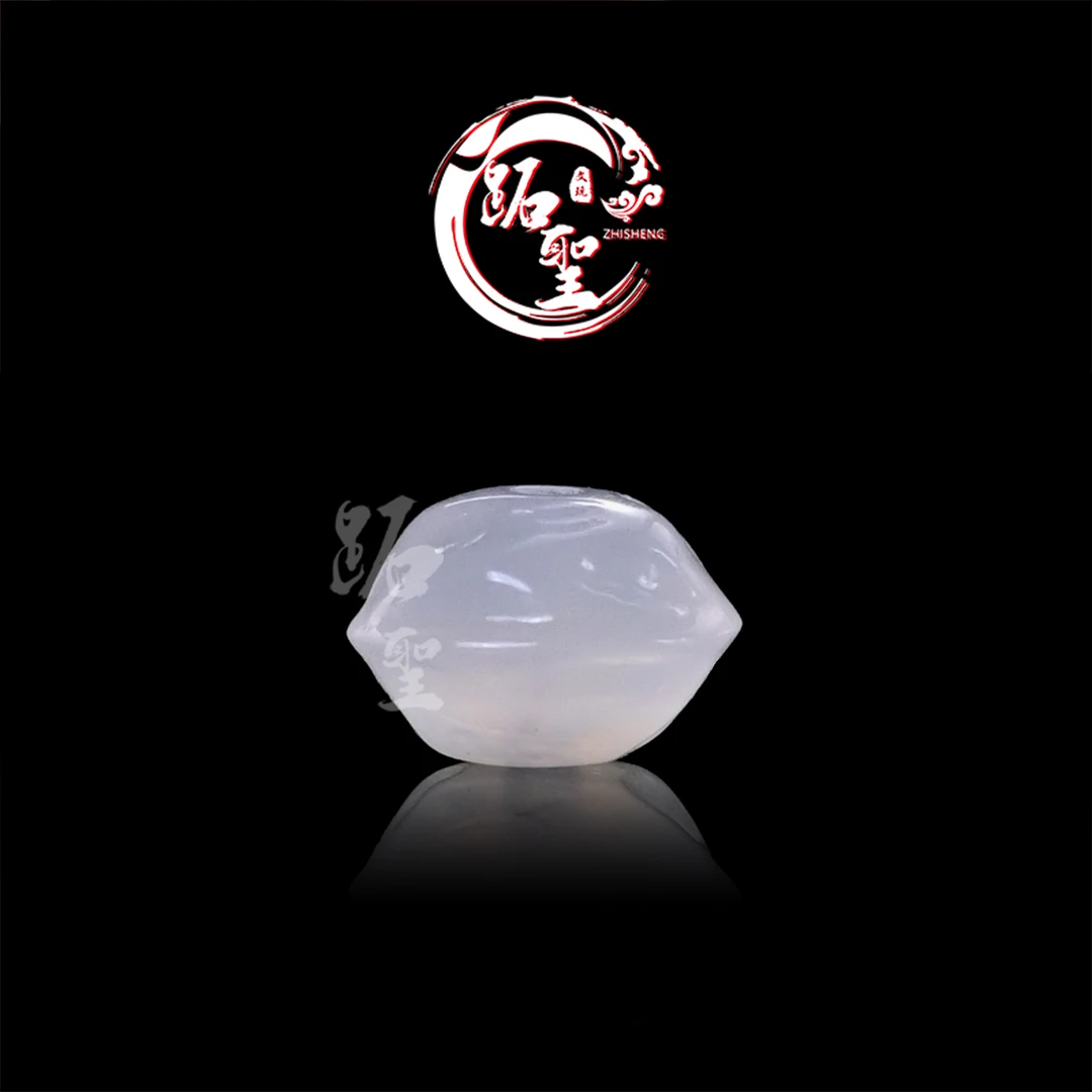 8MM白玛瑙横打百香籽单珠文玩手串手链配饰配珠散珠腰珠