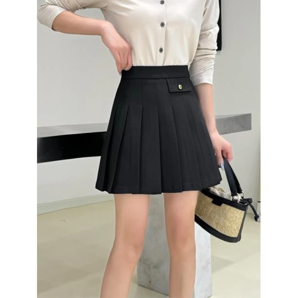 春秋款百褶裙短裙学院风A字春秋时尚百搭