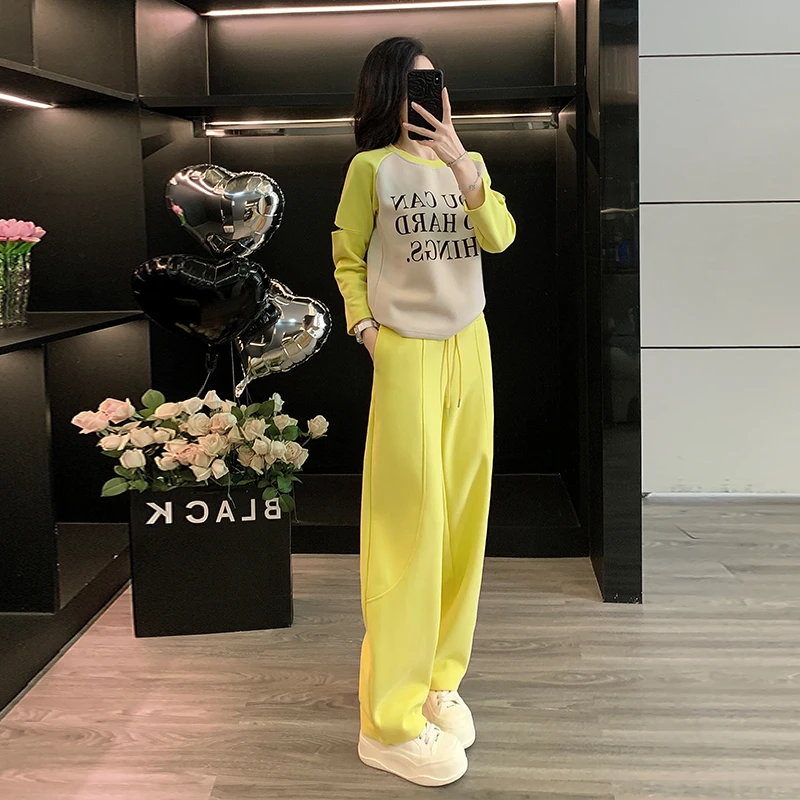 显瘦气质时尚秋季长袖开衫女新款休闲套装减龄卫衣卫裤两件套潮