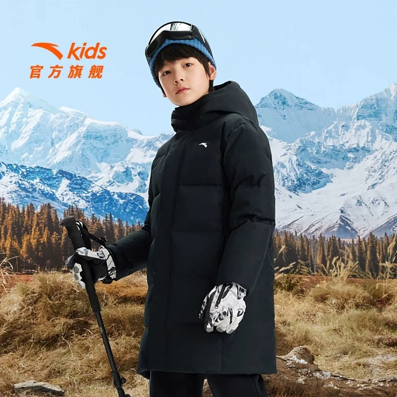 【东北特供加厚】安踏儿童25冬季新款保暖防风御寒保暖长款羽绒服