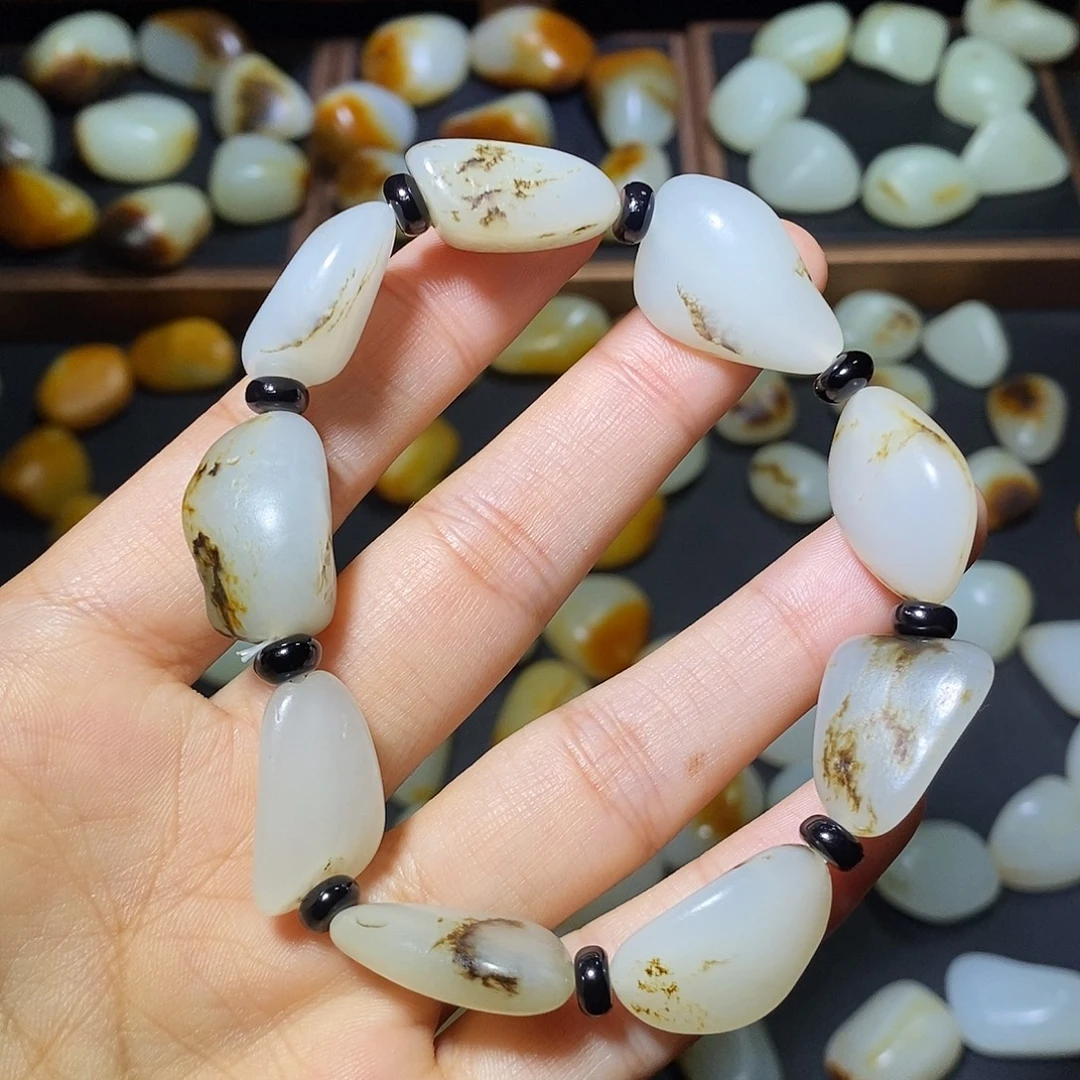 和田玉未镶嵌手链