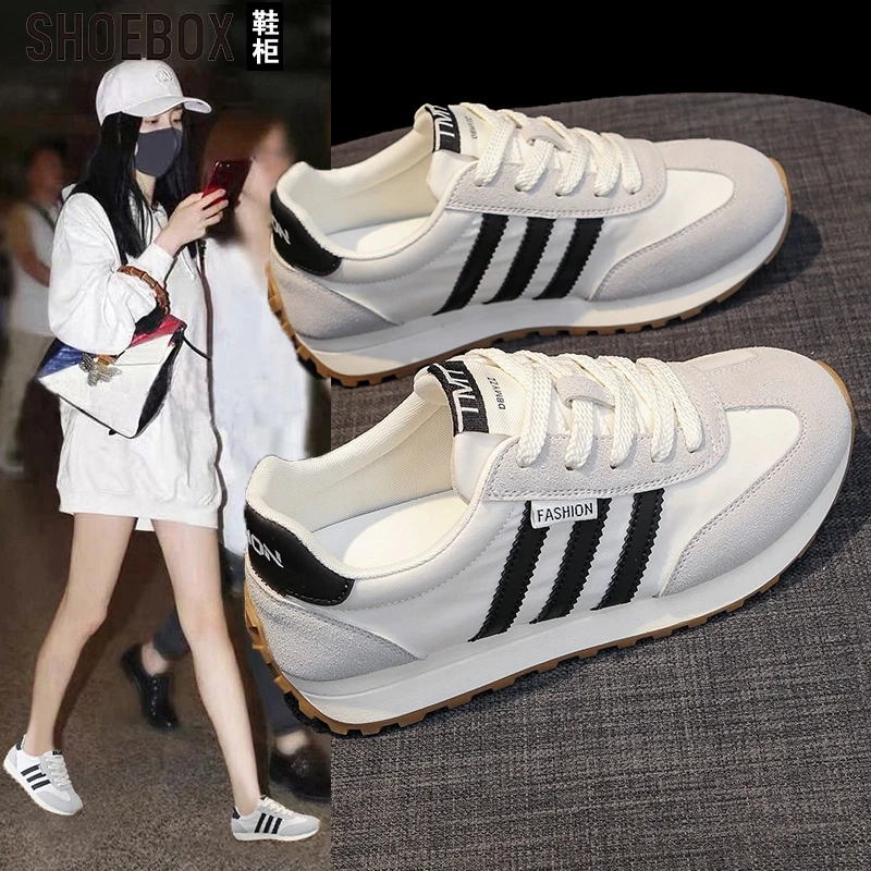 SHOEBOX鞋柜爆款阿甘鞋女夏季新款网面厚底增高轻便防滑运动鞋