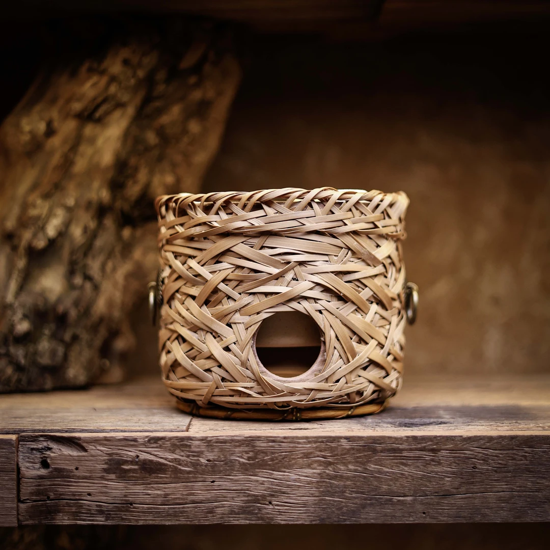 【福器】古篱直筒竹编碳炉（古篱S0114）