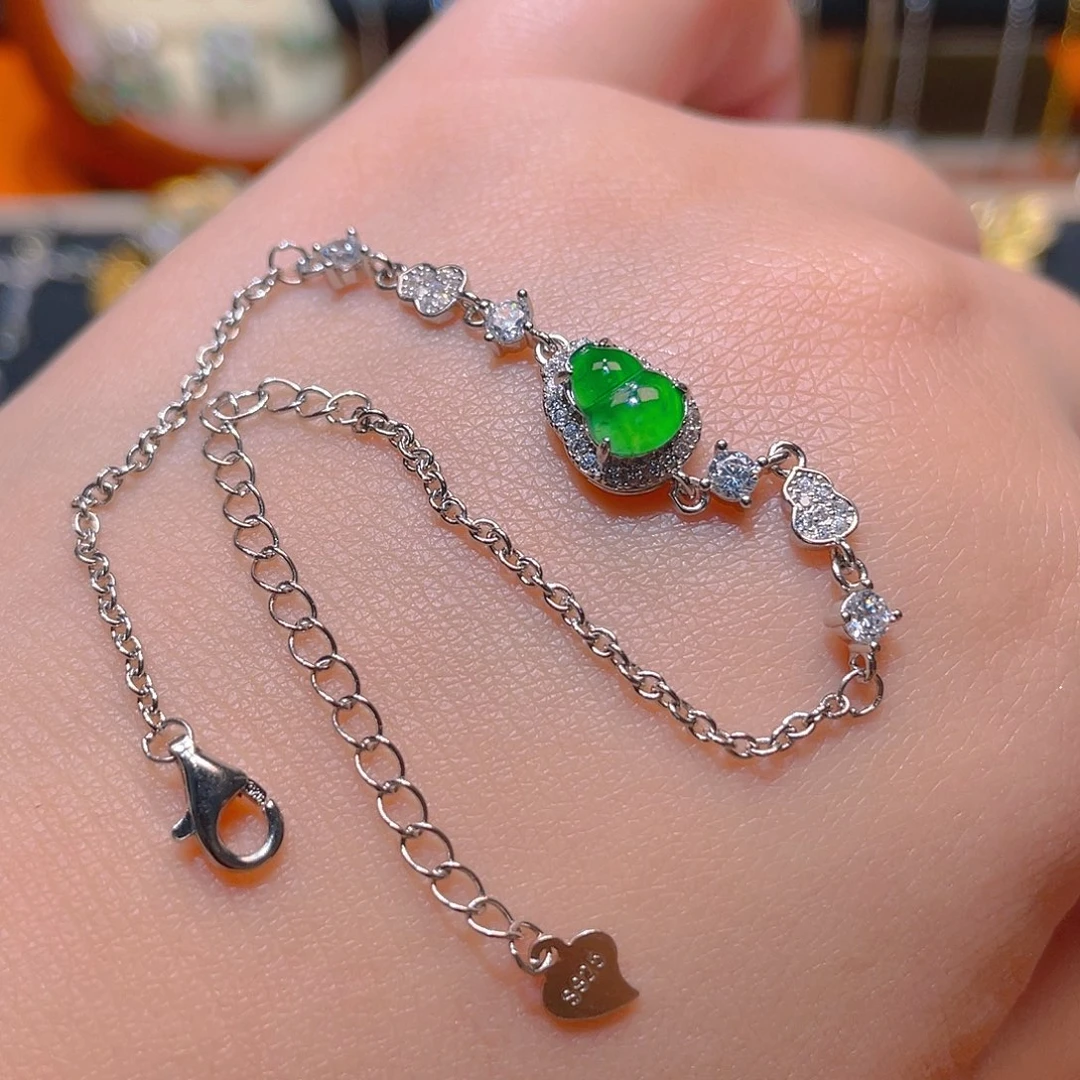 翡翠银S925镶嵌吊坠(不含链)