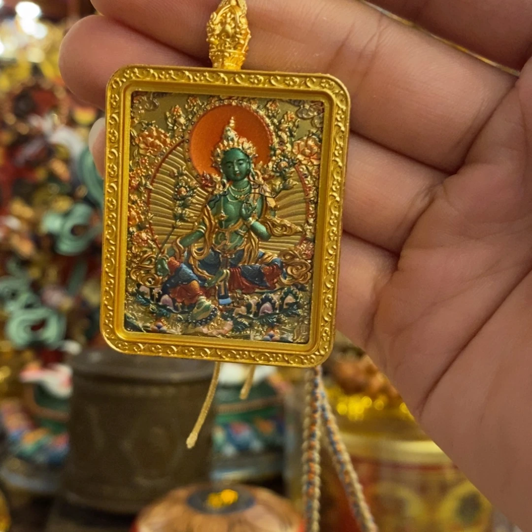 特惠特惠 吊坠绿度母 莲师 文殊 六臂黑财