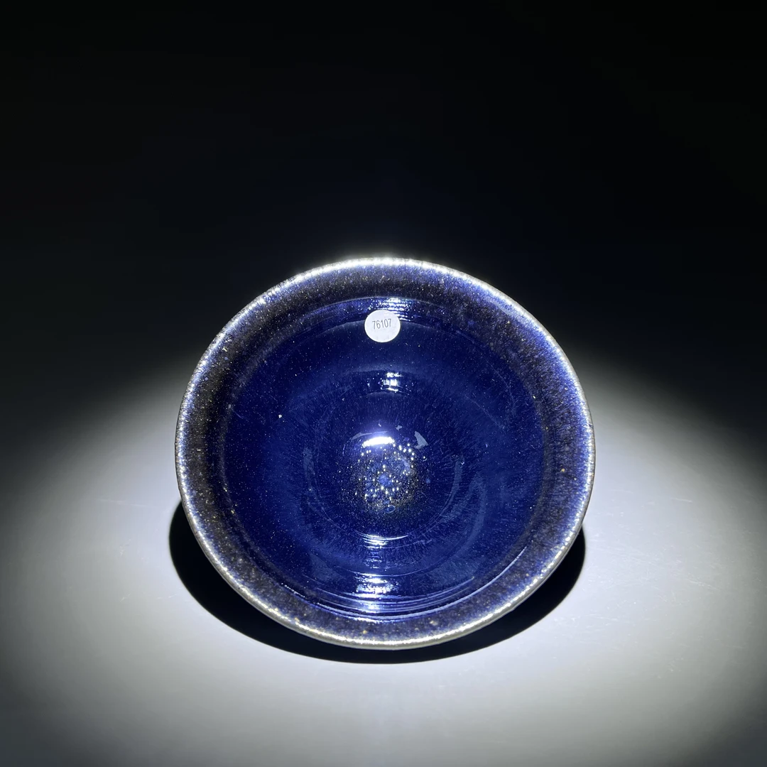 吴兴乾柴烧建盏主人杯手作陶瓷杯高端复古茶盏蓝曜鸡心斗76107