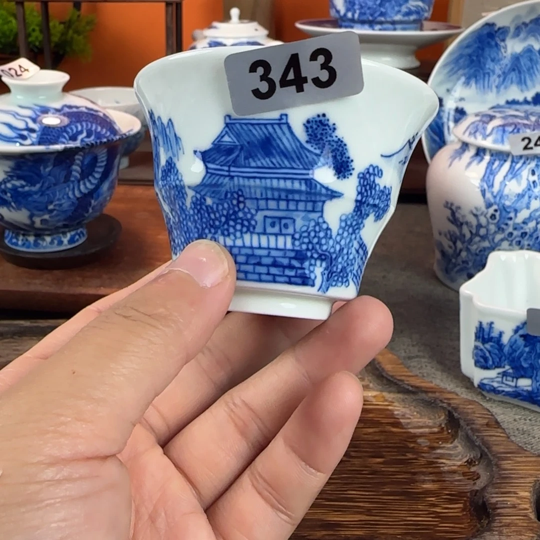瓷片景德镇手绘青花茶器343